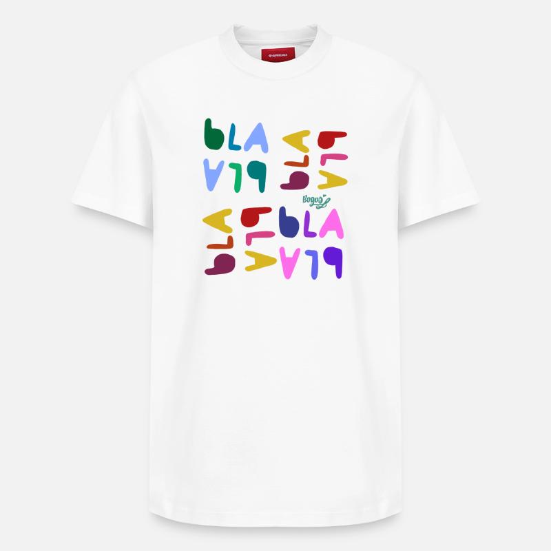 Bla bla bla  - Relaxed Unisex Supima Cotton T-Shirt – von SPREAD - Weiß