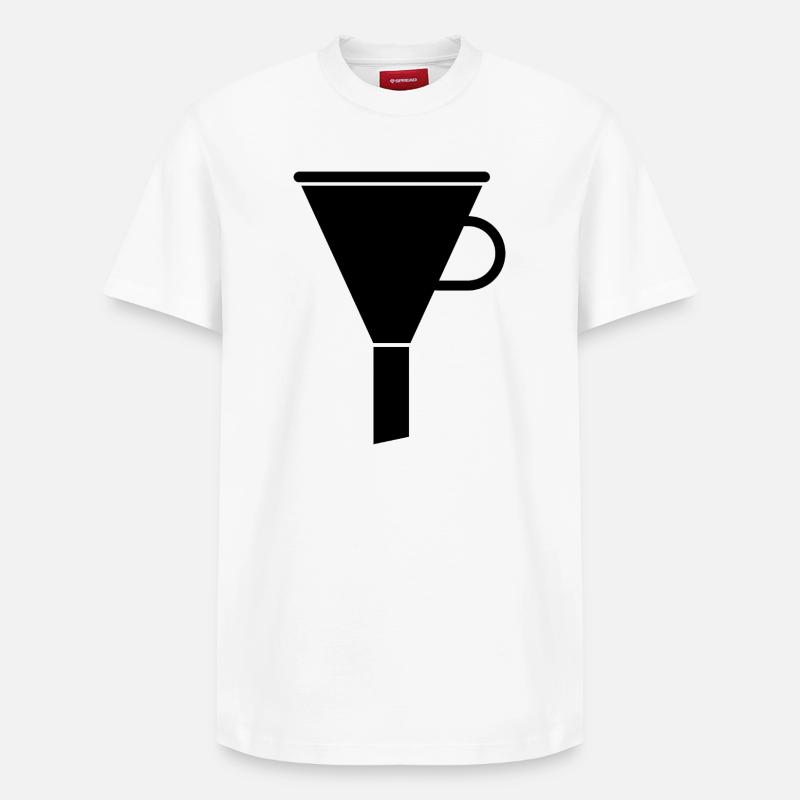 Entonnoir - T-shirt unisexe décontracté en coton Supima – de SPREAD - blanc