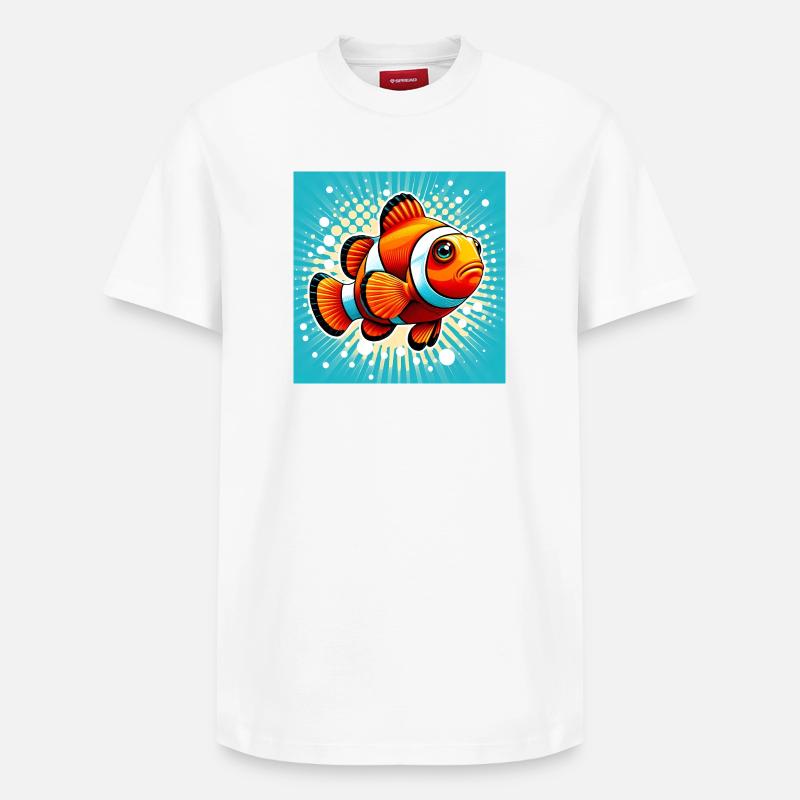 Poisson-clown - T-shirt unisexe décontracté en coton Supima – de SPREAD - blanc
