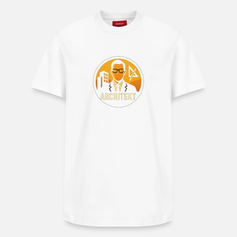 Plan d’icône d’architecte - T-shirt unisexe décontracté en coton Supima – de SPREAD - blanc