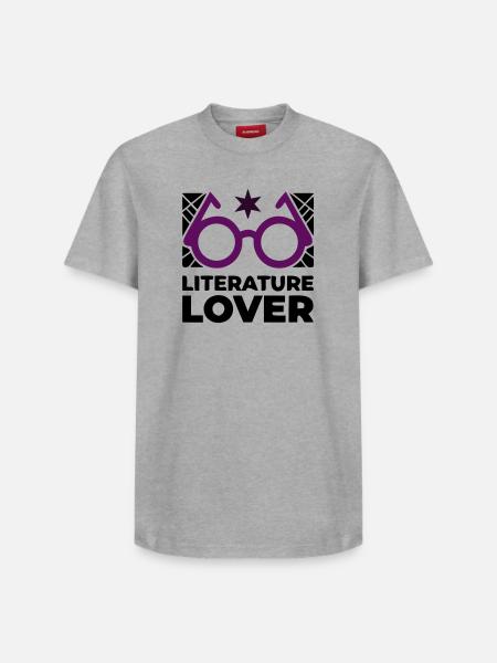 Literature Lover Brille Text - Relaxed Unisex Supima Cotton T-Shirt – von SPREAD - Weiß