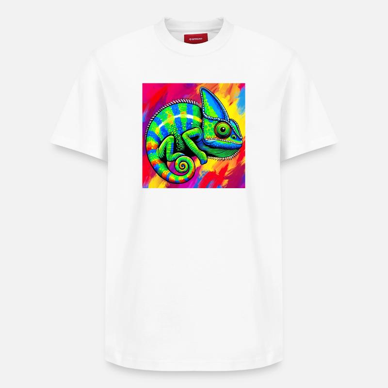 caméléon - T-shirt unisexe décontracté en coton Supima – de SPREAD - blanc