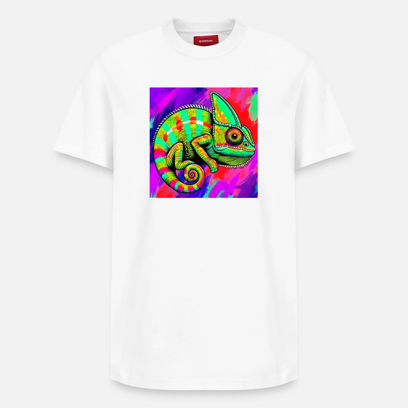 caméléon - T-shirt unisexe décontracté en coton Supima – de SPREAD - blanc