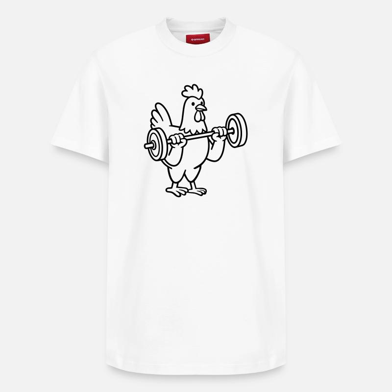 Haltérophilie - T-shirt unisexe décontracté en coton Supima – de SPREAD - blanc