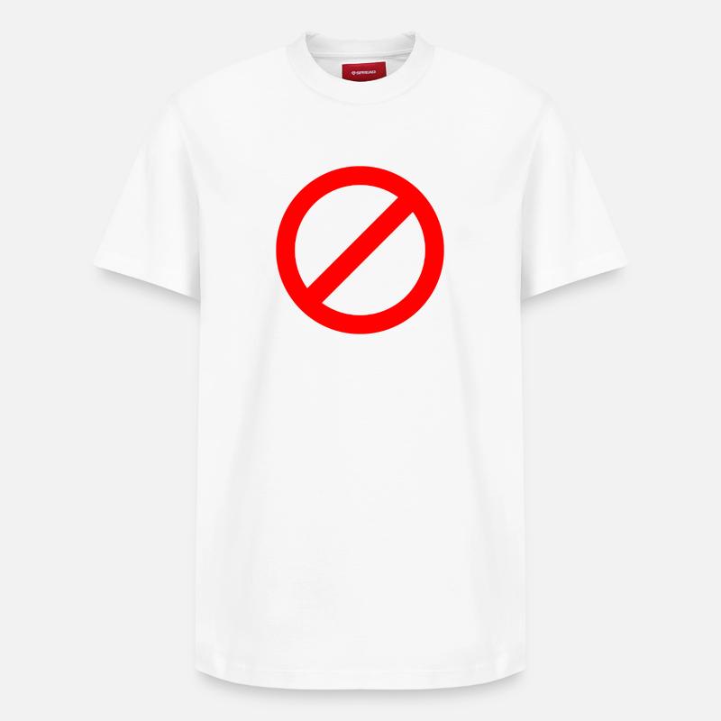 Interdit - T-shirt unisexe décontracté en coton Supima – de SPREAD - blanc