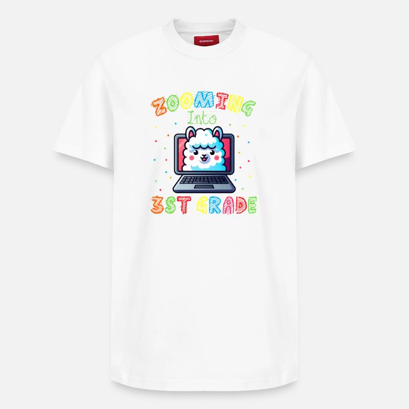 Lama Code Arc-en-Ciel Numérique - T-shirt unisexe décontracté en coton Supima – de SPREAD - blanc