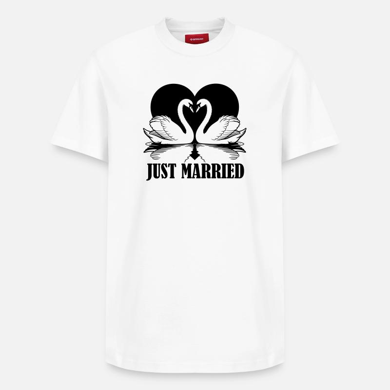marié - T-shirt unisexe décontracté en coton Supima – de SPREAD - blanc