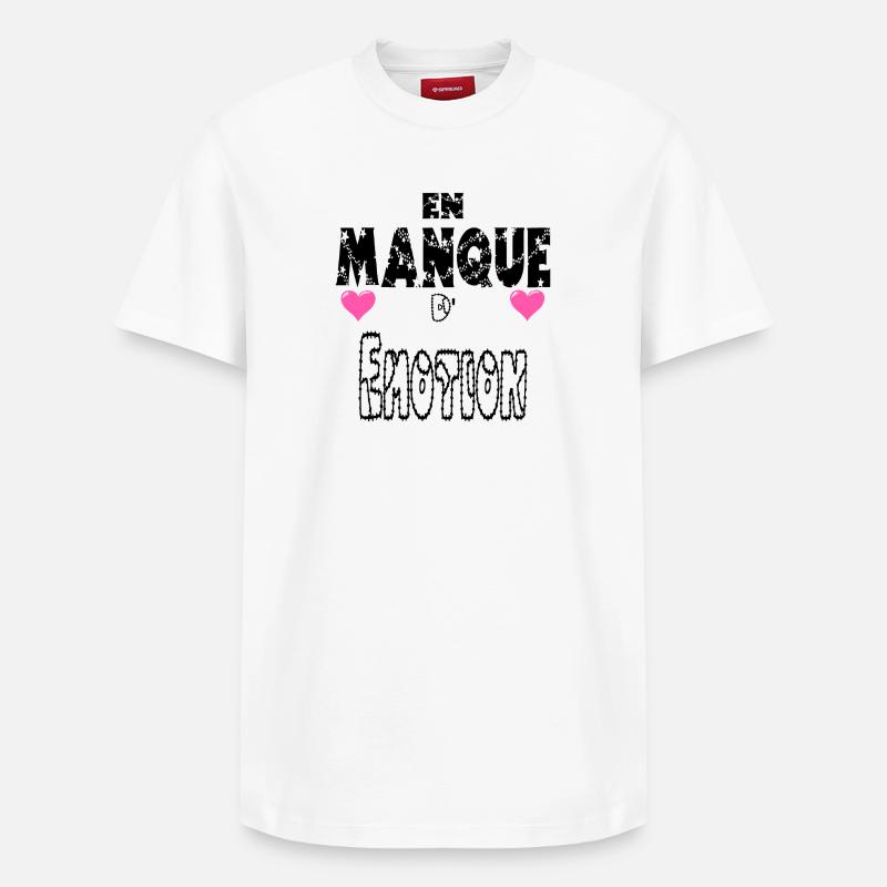 En Manque d'Emotion - T-shirt unisexe décontracté en coton Supima – de SPREAD - blanc