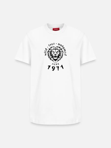 Wild, free & untamed since 06/1971 - Relaxed Unisex Supima Cotton T-Shirt – by SPREAD - white