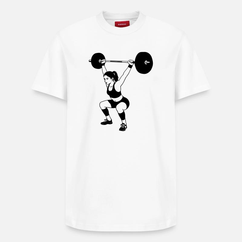 haltérophilie - T-shirt unisexe décontracté en coton Supima – de SPREAD - blanc