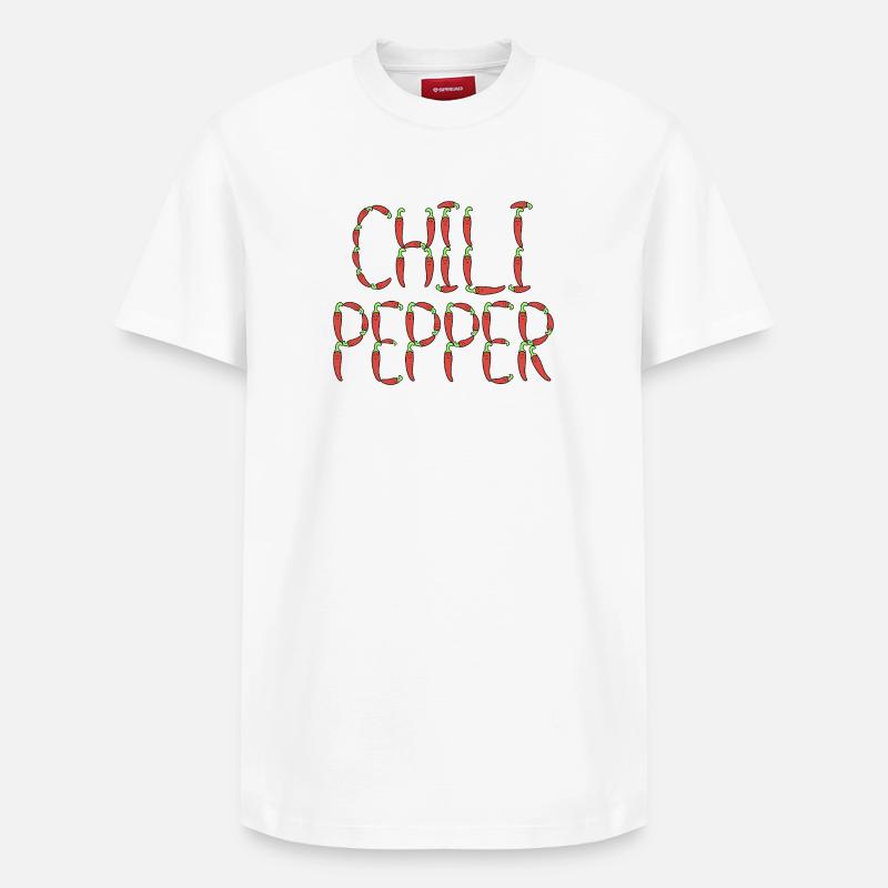 Typographie du piment - T-shirt unisexe décontracté en coton Supima – de SPREAD - blanc