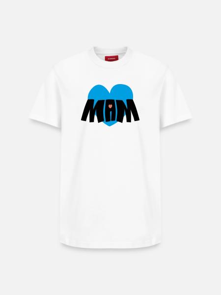 Mom heart - Relaxed Unisex Supima Cotton T-Shirt – by SPREAD - white