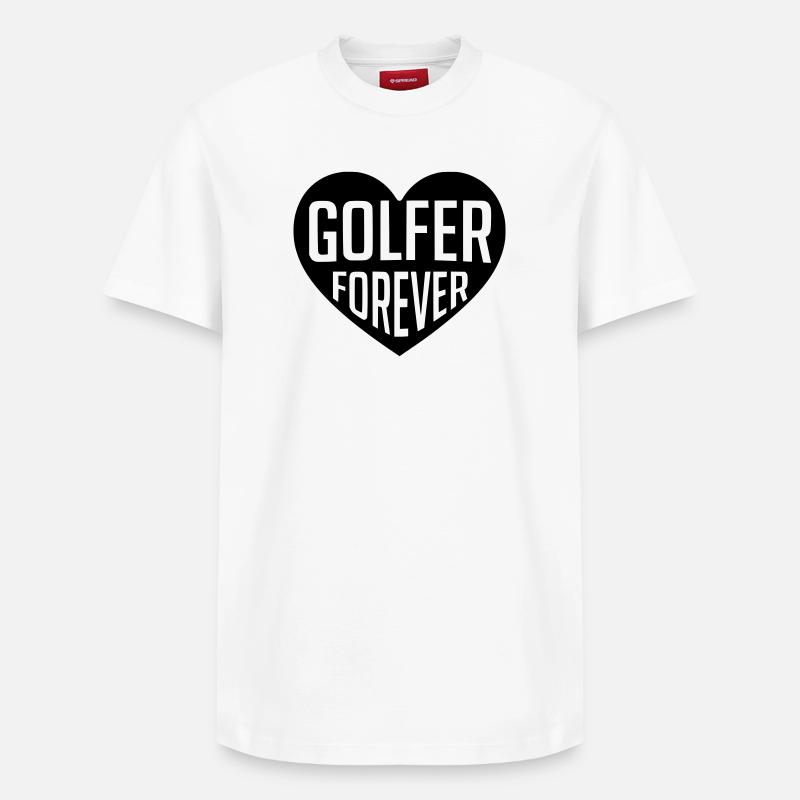 Golf - Cœur éternel du golfeur - T-shirt unisexe décontracté en coton Supima – de SPREAD - blanc
