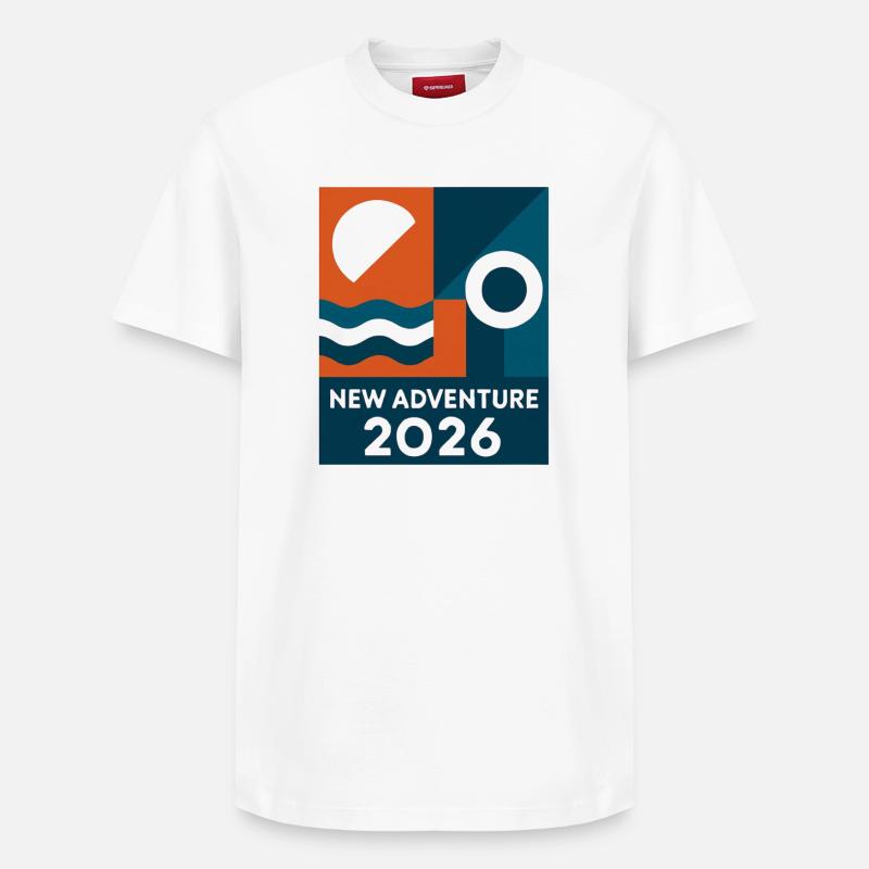 Nouvelle Aventure 2026 - T-shirt unisexe décontracté en coton Supima – de SPREAD - blanc