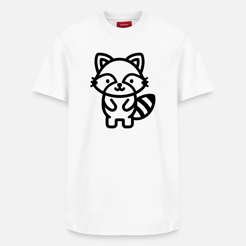 raton laveur - T-shirt unisexe décontracté en coton Supima – de SPREAD - blanc