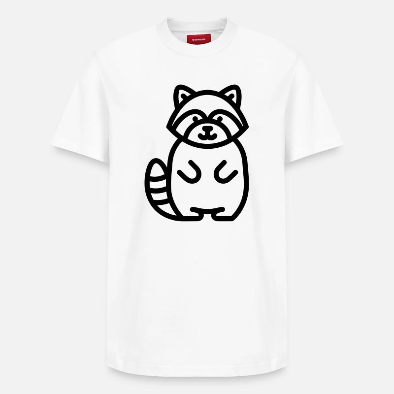raton laveur - T-shirt unisexe décontracté en coton Supima – de SPREAD - blanc