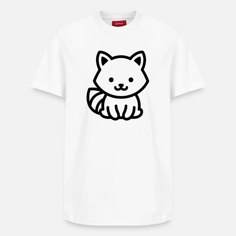 Waschbär - Relaxed Unisex Supima Cotton T-Shirt – von SPREAD - Weiß