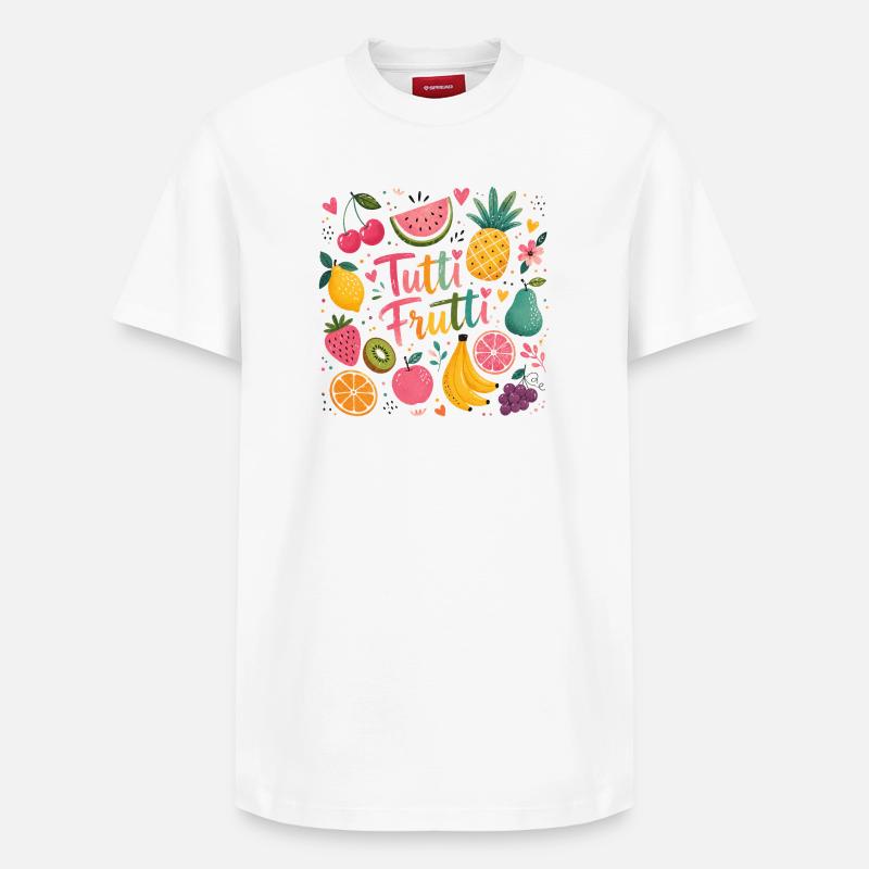 Tutti Frutti Farbexplosion - Relaxed Unisex Supima Cotton T-Shirt – von SPREAD - Weiß
