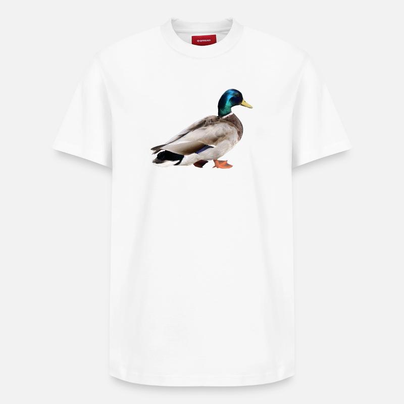 Colvert mâle - T-shirt unisexe décontracté en coton Supima – de SPREAD - blanc