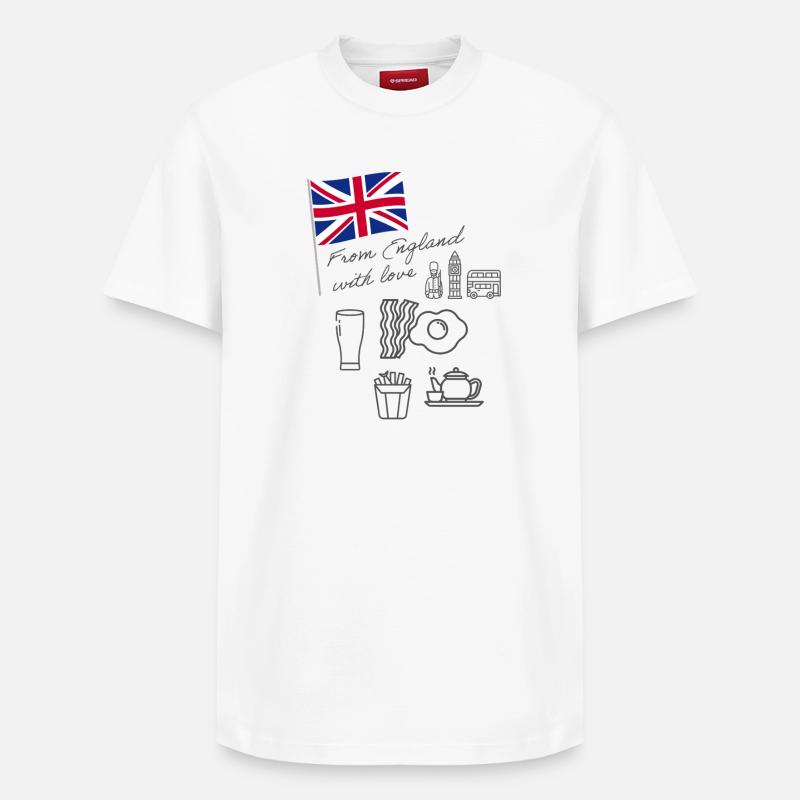EXANGLIA - T-shirt unisexe décontracté en coton Supima – de SPREAD - blanc