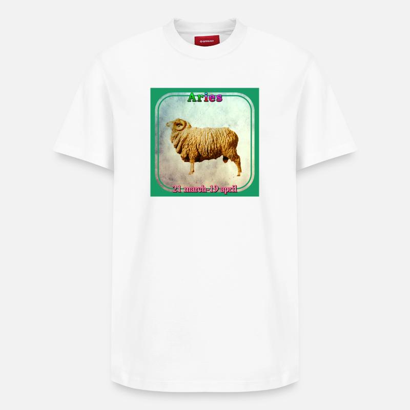 Widder - Relaxed Unisex Supima Cotton T-Shirt – von SPREAD - Weiß