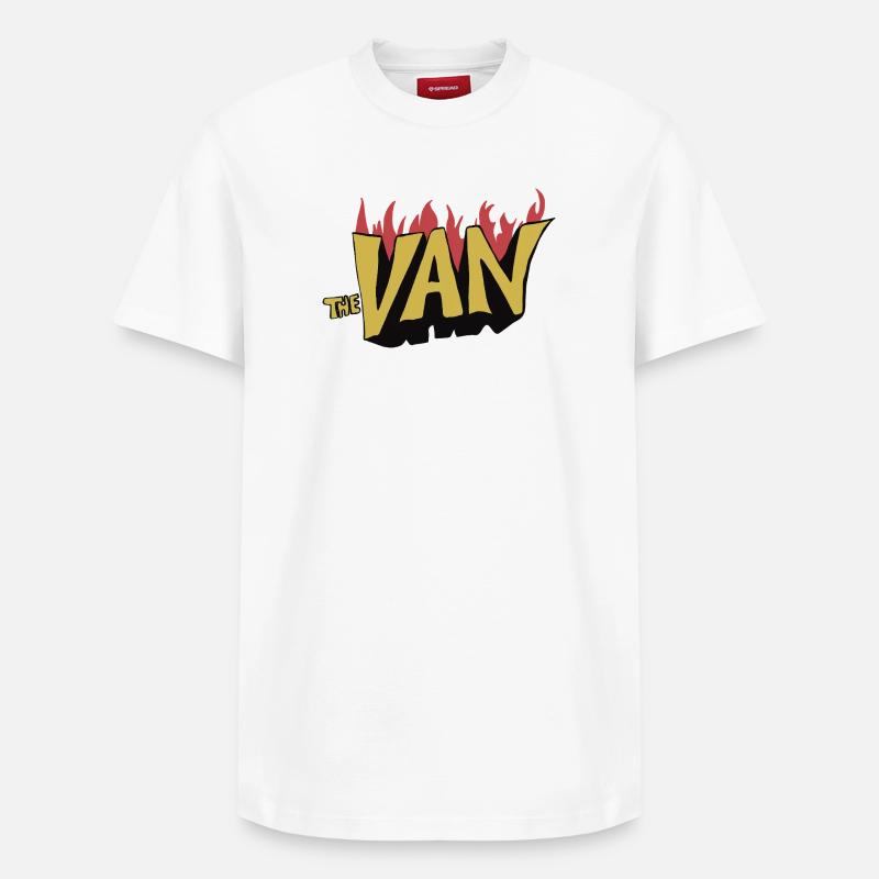 Le Van Retro - T-shirt unisexe décontracté en coton Supima – de SPREAD - blanc