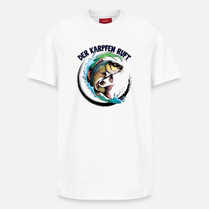 Der Karpfen ruft - Relaxed Unisex Supima Cotton T-Shirt – von SPREAD - Weiß