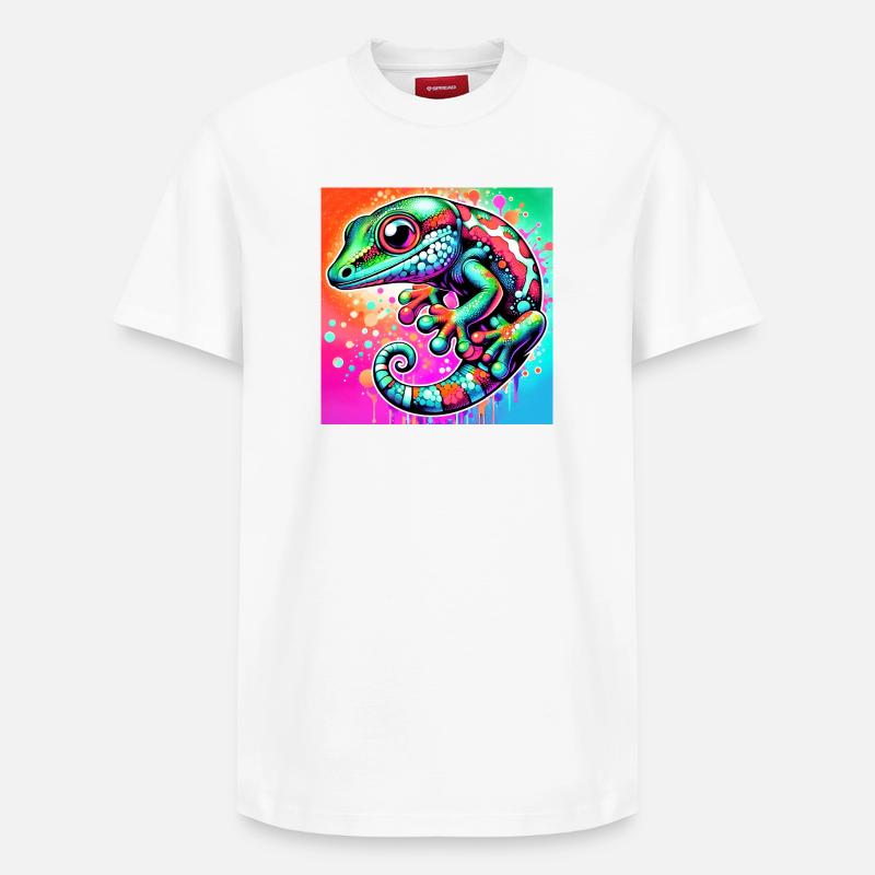 Gecko - Relaxed Unisex Supima Cotton T-Shirt – by SPREAD - white