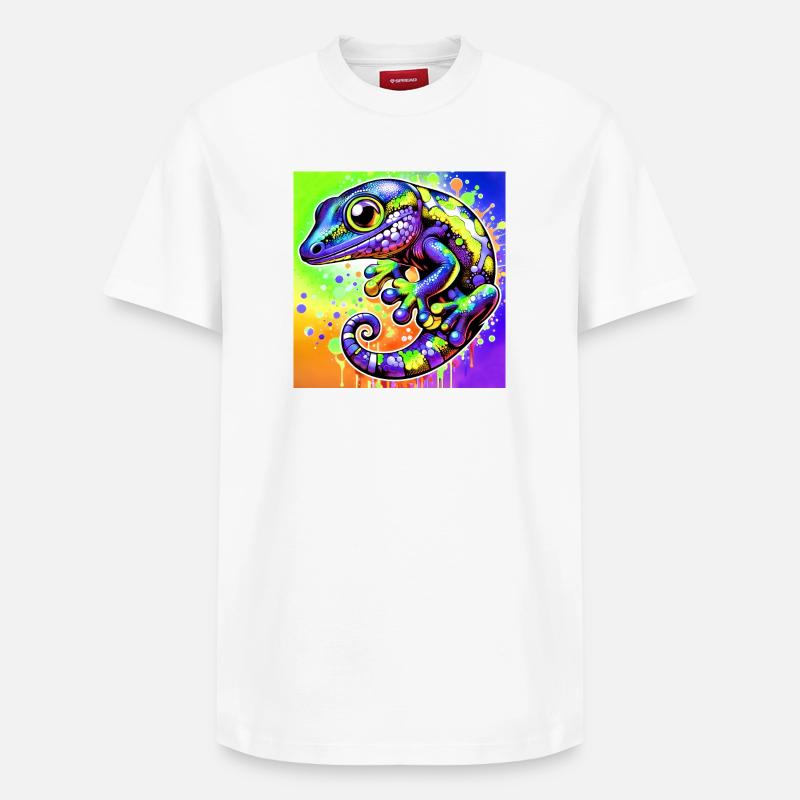 Gecko - T-shirt unisexe décontracté en coton Supima – de SPREAD - blanc