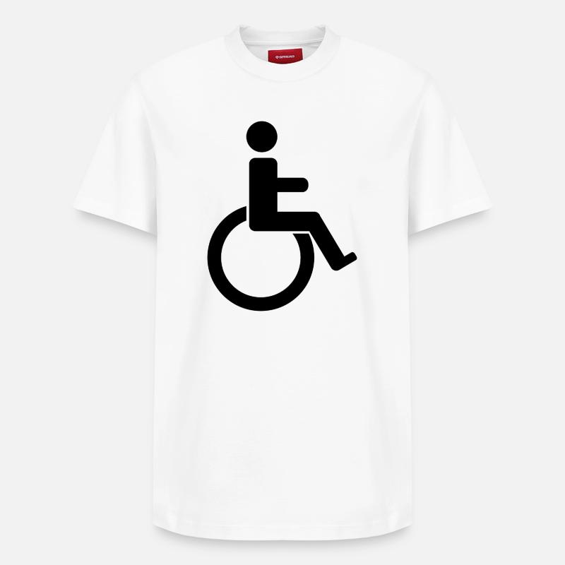 Panneau de handicap - T-shirt unisexe décontracté en coton Supima – de SPREAD - blanc