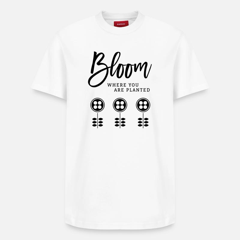 Bloom - Relaxed Unisex Supima Cotton T-Shirt – von SPREAD - Weiß