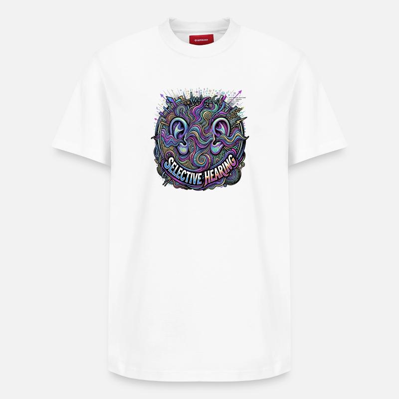 audition sélective - T-shirt unisexe décontracté en coton Supima – de SPREAD - blanc