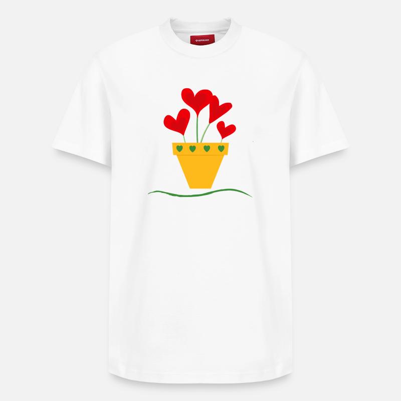 Pot d’amour - T-shirt unisexe décontracté en coton Supima – de SPREAD - blanc