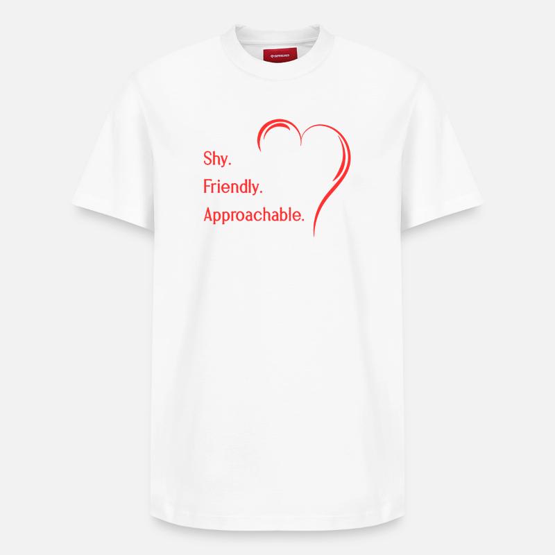 Flirteurs introvertis timides amicaux accessibles - T-shirt unisexe décontracté en coton Supima – de SPREAD - blanc