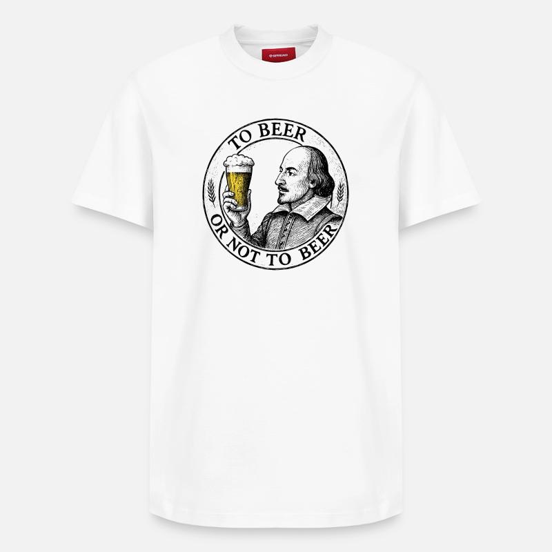 Bier oder nicht Bier - Relaxed Unisex Supima Cotton T-Shirt – von SPREAD - Weiß