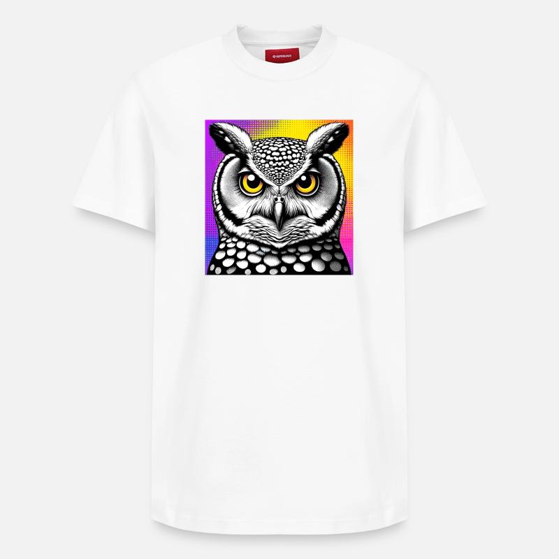 hibou - T-shirt unisexe décontracté en coton Supima – de SPREAD - blanc