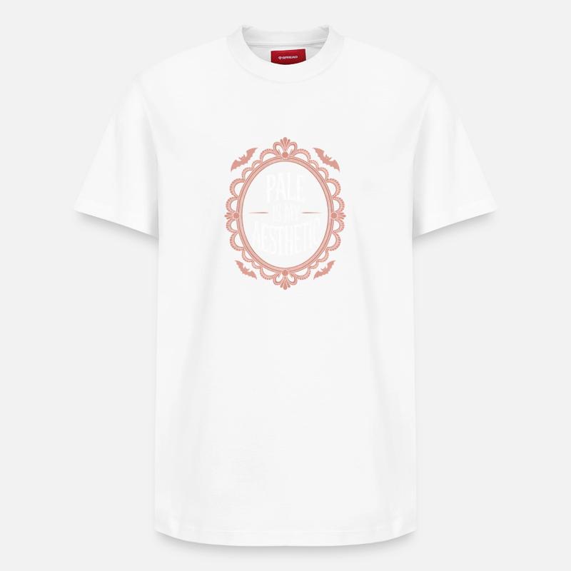 Esthétique pâle : Délicate dentelle pastel - T-shirt unisexe décontracté en coton Supima – de SPREAD - blanc