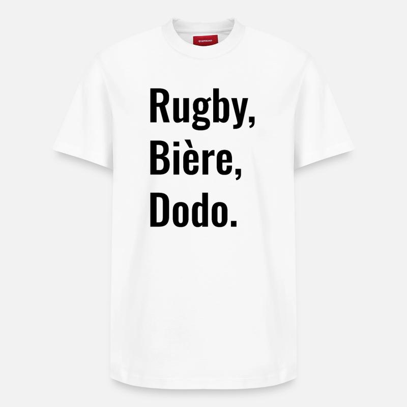 Rugby Bière Dodo - T-shirt unisexe décontracté en coton Supima – de SPREAD - blanc
