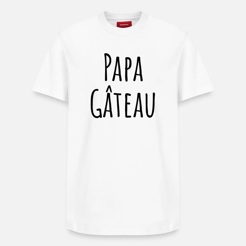 Papa Gâteau - T-shirt unisexe décontracté en coton Supima – de SPREAD - blanc