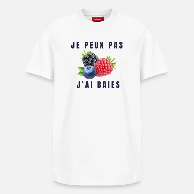je peux pas jai baies - T-shirt unisexe décontracté en coton Supima – de SPREAD - blanc