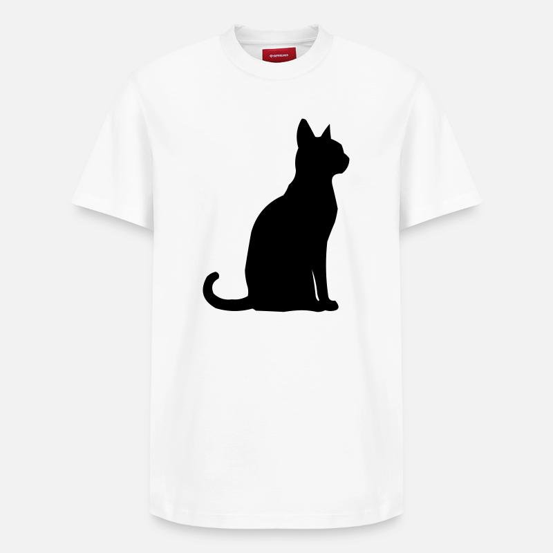 Animal chat - T-shirt unisexe décontracté en coton Supima – de SPREAD - blanc