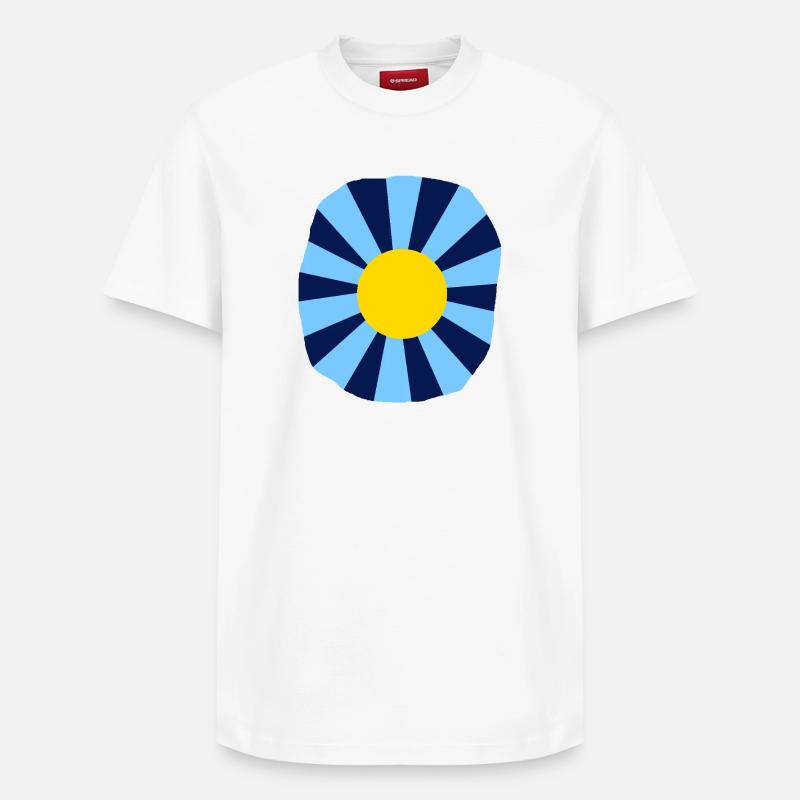 Fleur psychédélique - T-shirt unisexe décontracté en coton Supima – de SPREAD - blanc