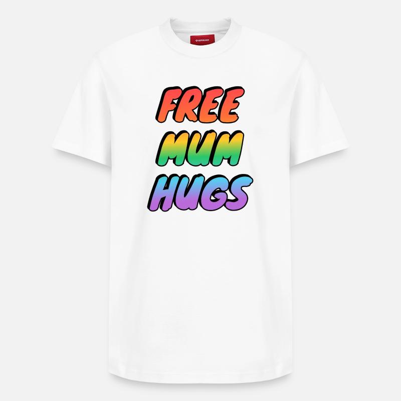 câlins gratuits pour maman - T-shirt unisexe décontracté en coton Supima – de SPREAD - blanc