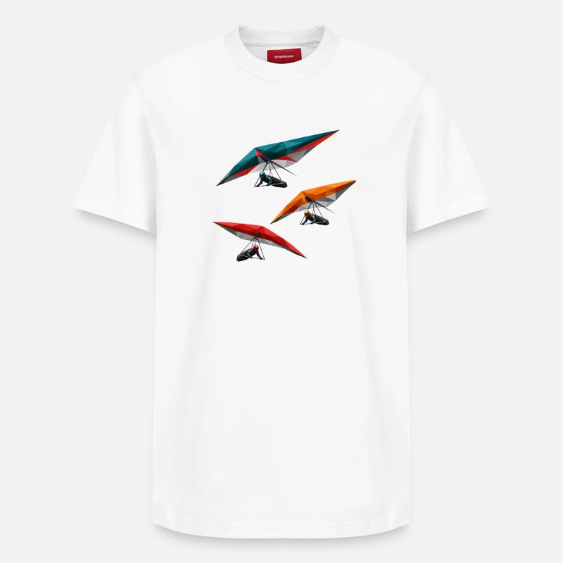 Trio polygonal des deltaplanes - T-shirt unisexe décontracté en coton Supima – de SPREAD - blanc