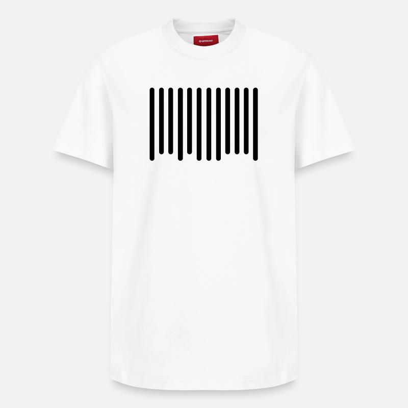 barcode - Relaxed Unisex Supima Cotton T-Shirt – by SPREAD - white