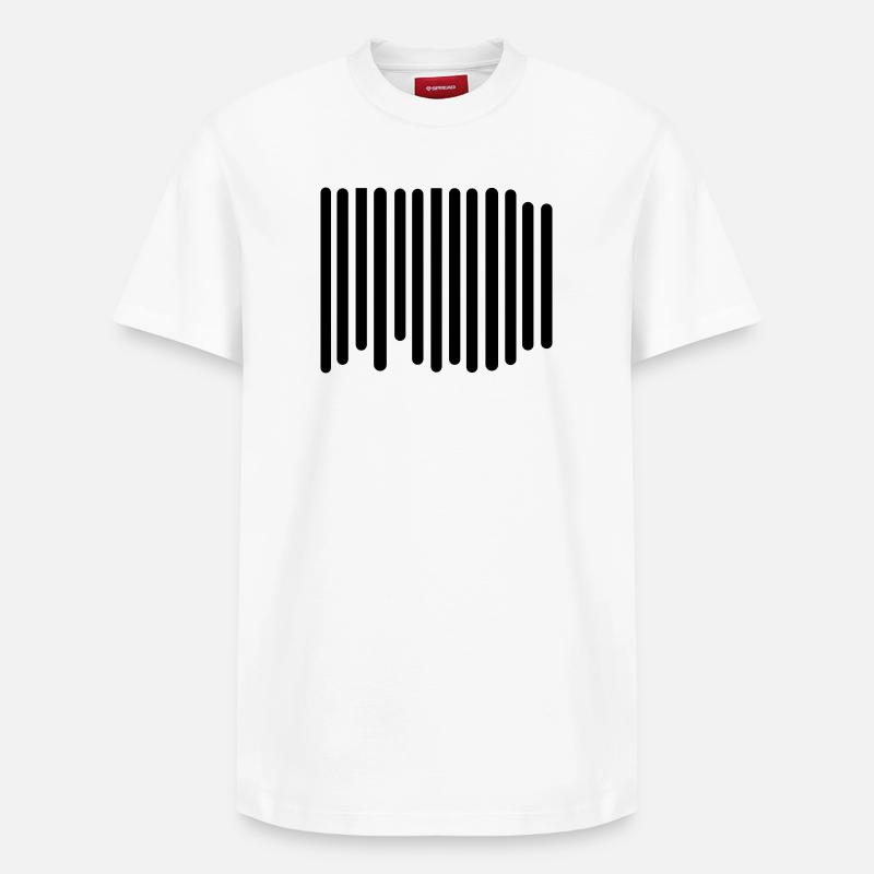 barcode - Relaxed Unisex Supima Cotton T-Shirt – by SPREAD - white