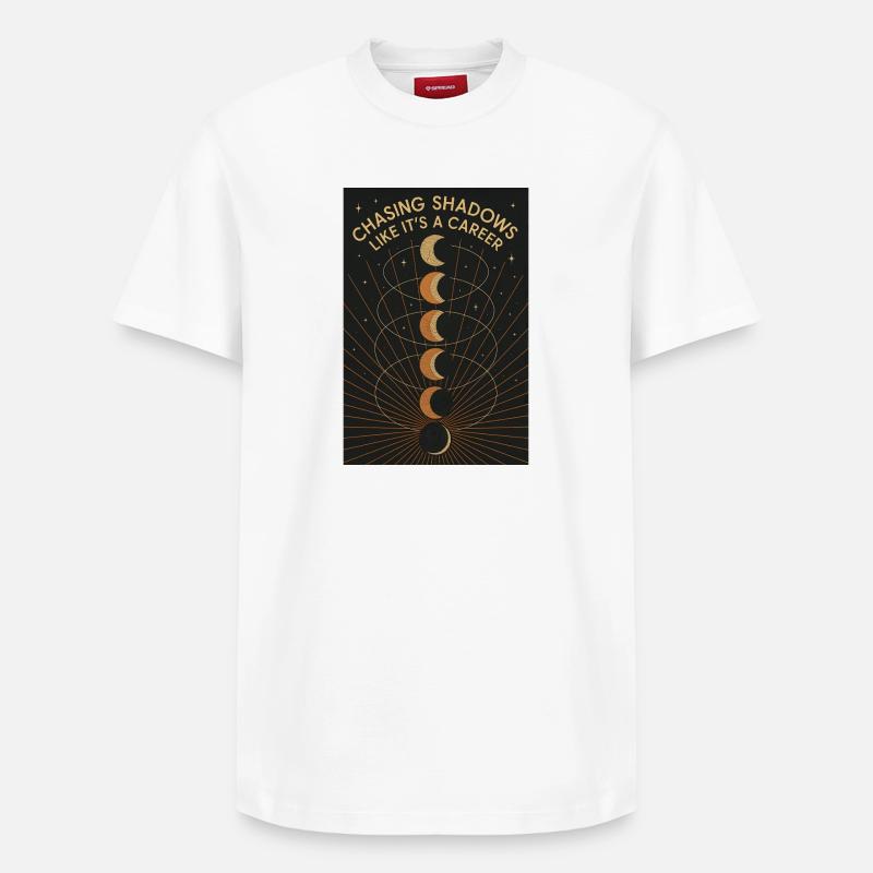 Shadow Hunt | Solar eclipse - Relaxed Unisex Supima Cotton T-Shirt – by SPREAD - white