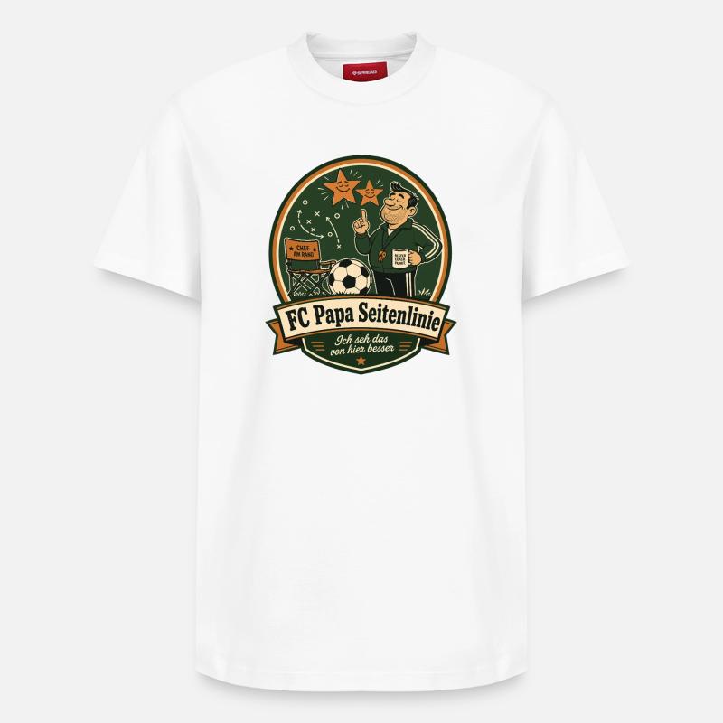 FC Papa Sideline - Relaxed Unisex Supima Cotton T-Shirt – by SPREAD - white