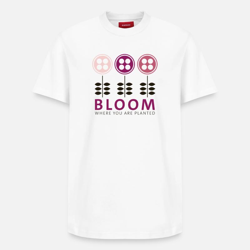 Bloom - Relaxed Unisex Supima Cotton T-Shirt – by SPREAD - white