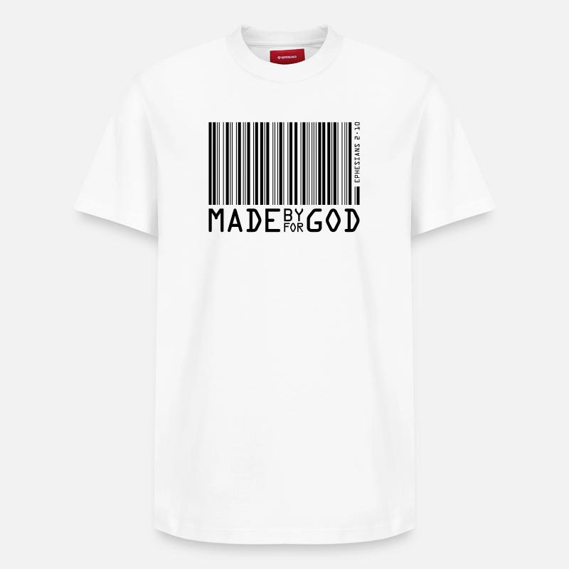 Créé par Dieu - T-shirt unisexe décontracté en coton Supima – de SPREAD - blanc